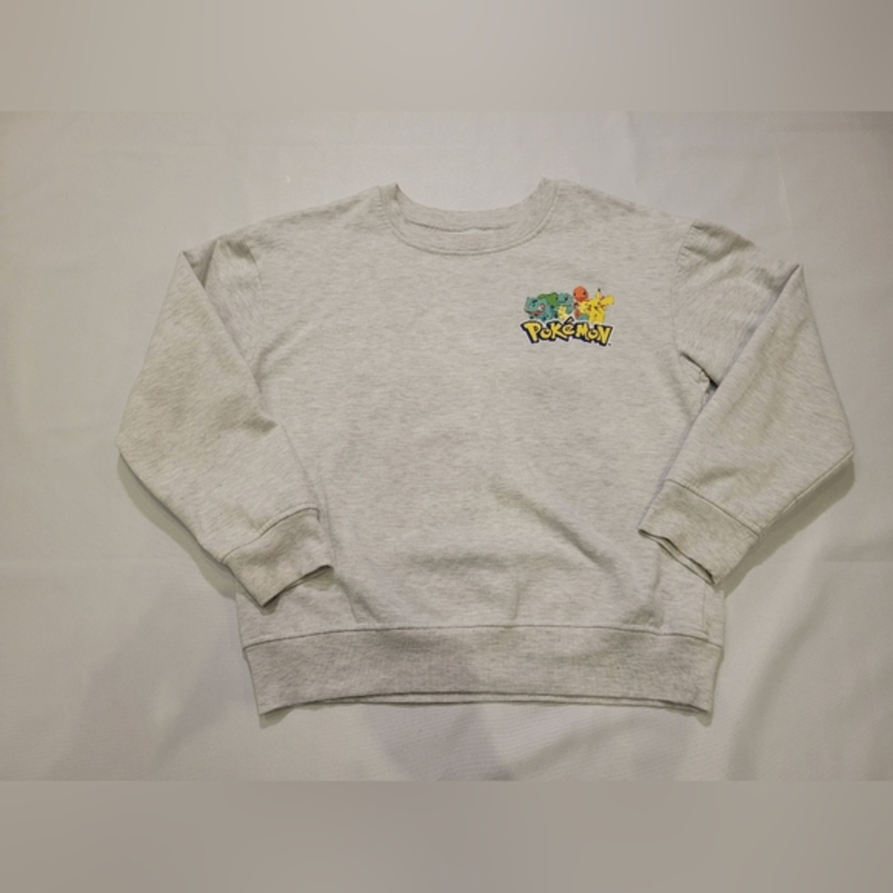 Pokemon Sweatshirt Womens Large Graphic Crewneck Gray Sweater